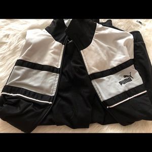 Black & white Puma zip up jacket